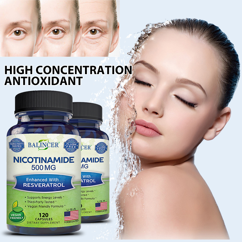 Resveratrol Capsule Anti Aging - Nicotinamida con Resveratrol - Vitamina B3