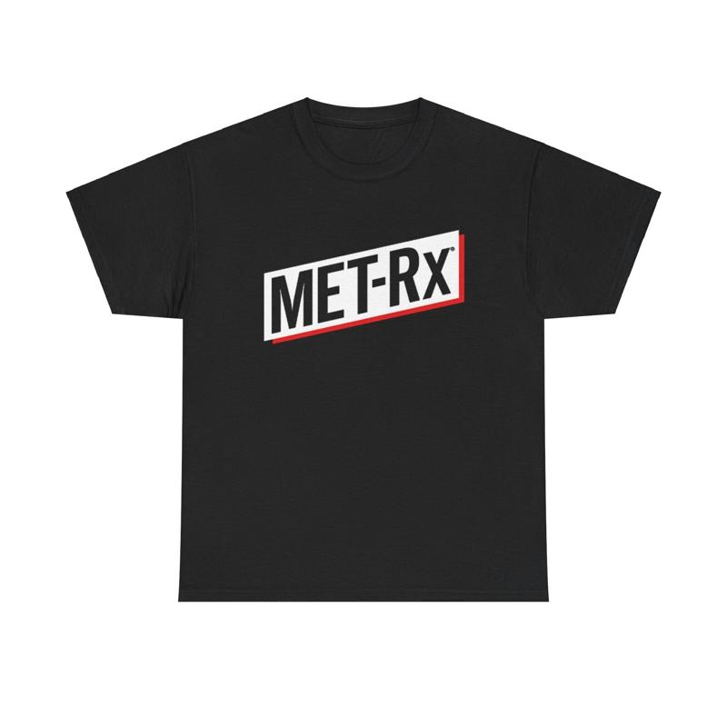 Nutrition Fitness Supplements - Met Rx camiseta gráfica culturismo deporte