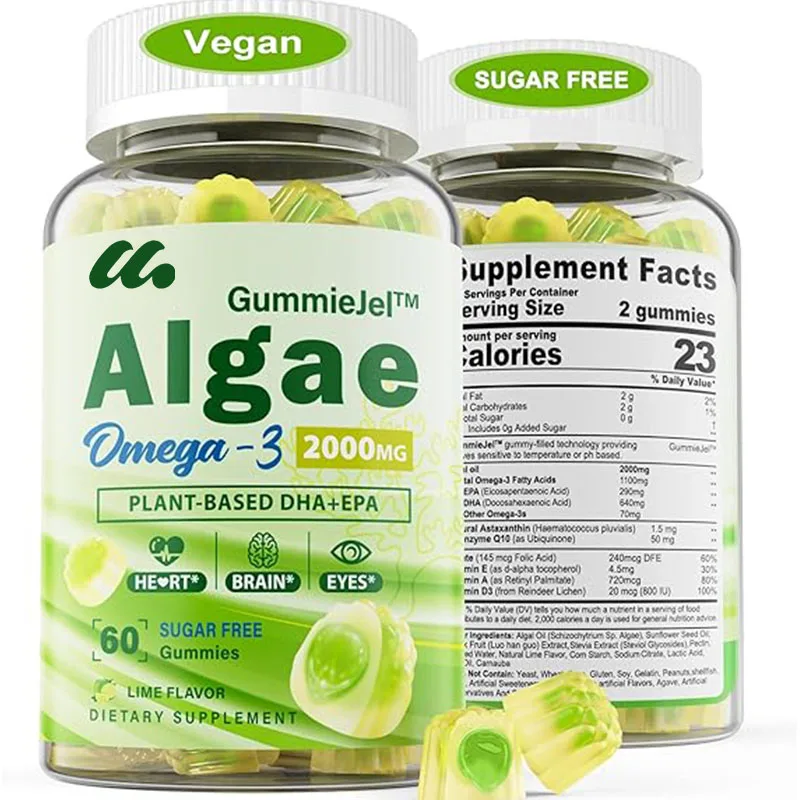 Multivitamin Gummy Adult - Gomitas vegetarianas de suplemento Omega 3,