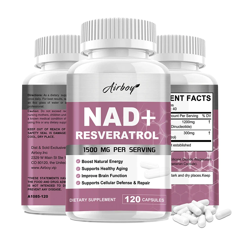 Resveratrol Capsule Anti Aging - Suplementos de Resveratrol NAD+: energía natural,