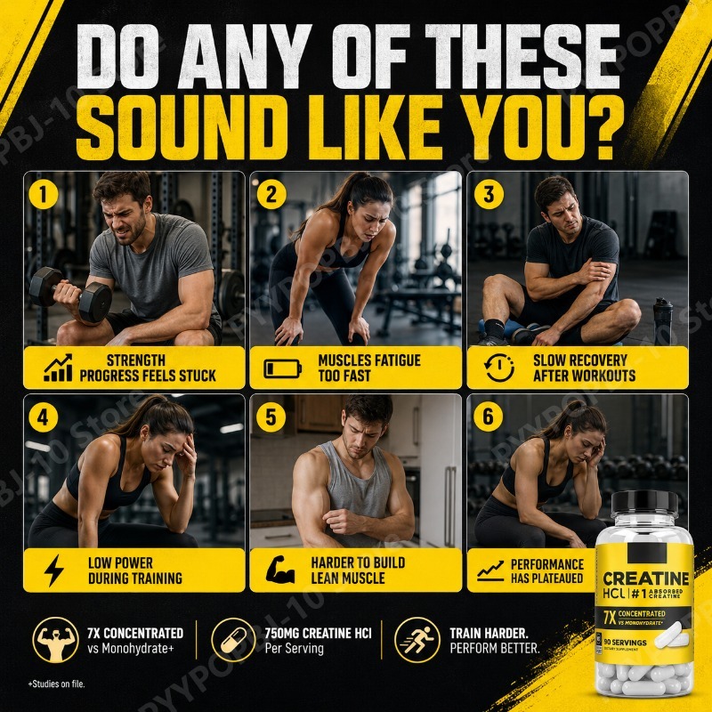 Creatina HCl 750mg 90 Cápsulas - Nutrition Fitness Supplements reseña y precio