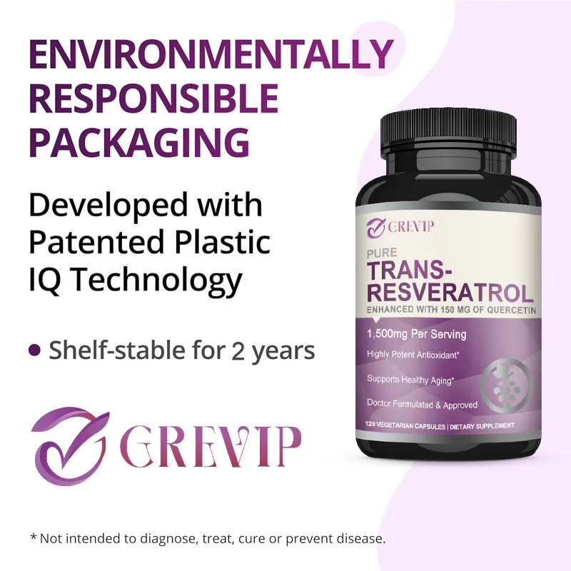 Trans-Resveratrol 1500 mg: pot - Resveratrol Capsule Anti Aging reseña y precio