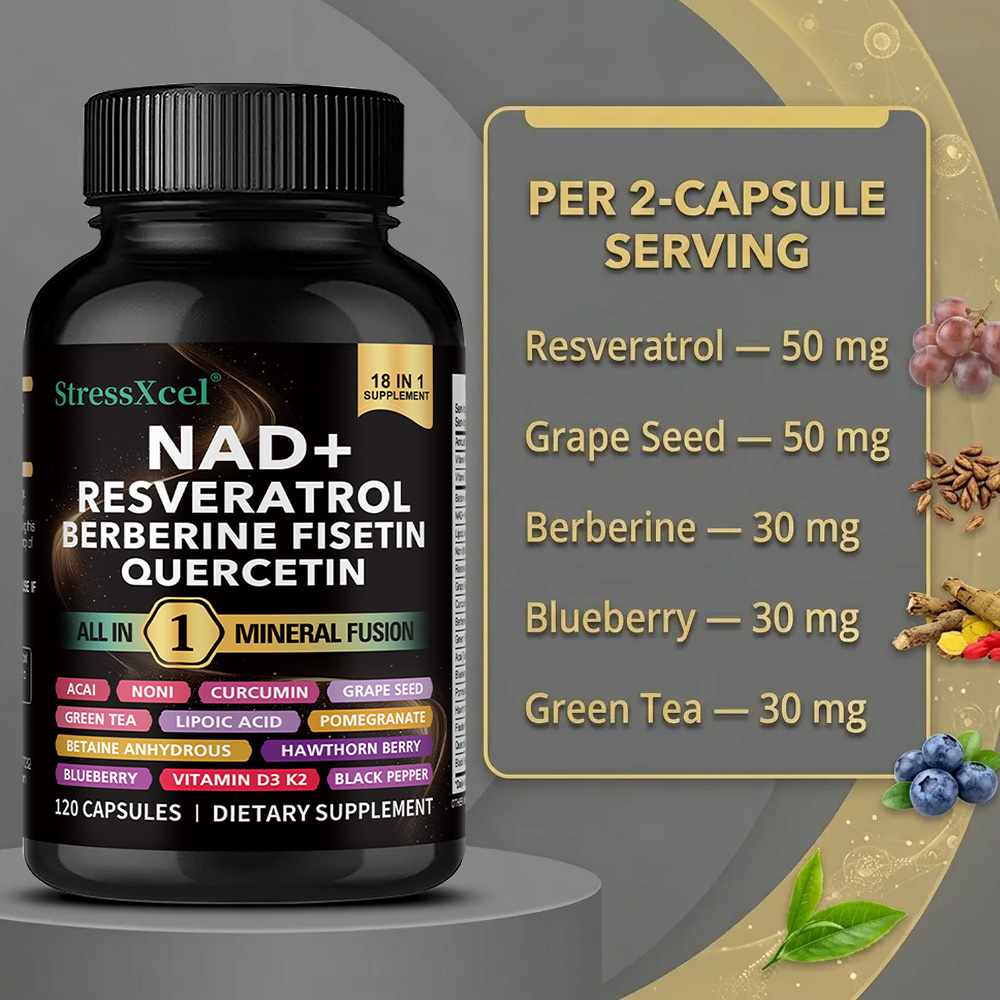 Suplemento de NAD+ con Resvera - Resveratrol Capsule Anti Aging reseña y precio