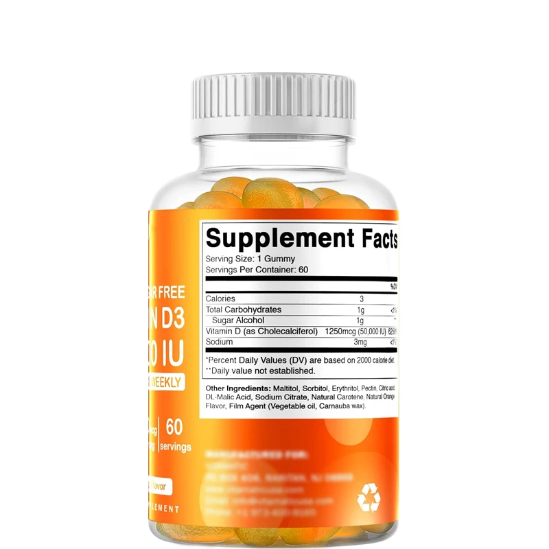 Suplemento de vitamina D3 5000 - Multivitamin Gummy Adult reseña y precio