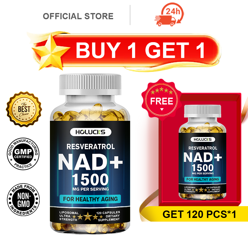 Cápsulas HOLUCKS NAD+, con NAD - Resveratrol Capsule Anti Aging reseña y precio