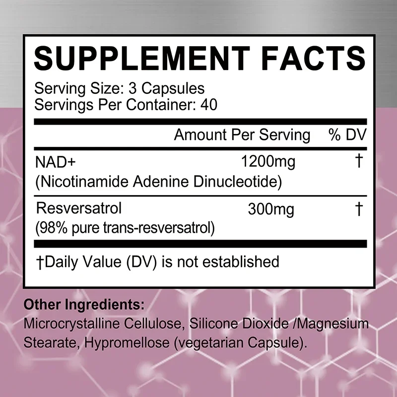 Suplementos de Resveratrol NAD - Resveratrol Capsule Anti Aging reseña y precio